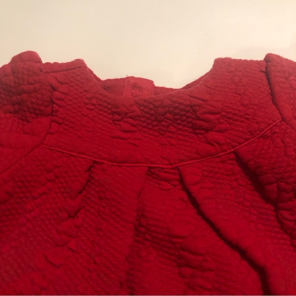 NWOT Janie and Jack Long Sleeve Red Dress with matching Bloomers - Picture 4 of 10